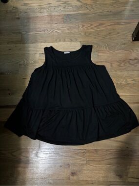 Jodifl black tiered tank top